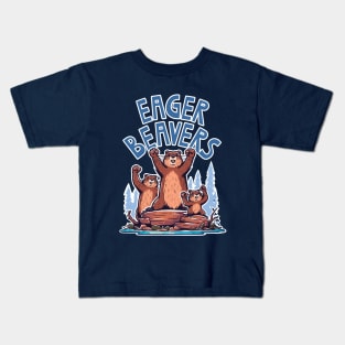 Eager Beavers, the task accomplishment and productivity master. Busy beavers, work ethic, team players, workplace inspiration, personal growth and development Kids T-Shirt